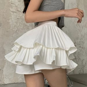 White Pleated Skirt ..